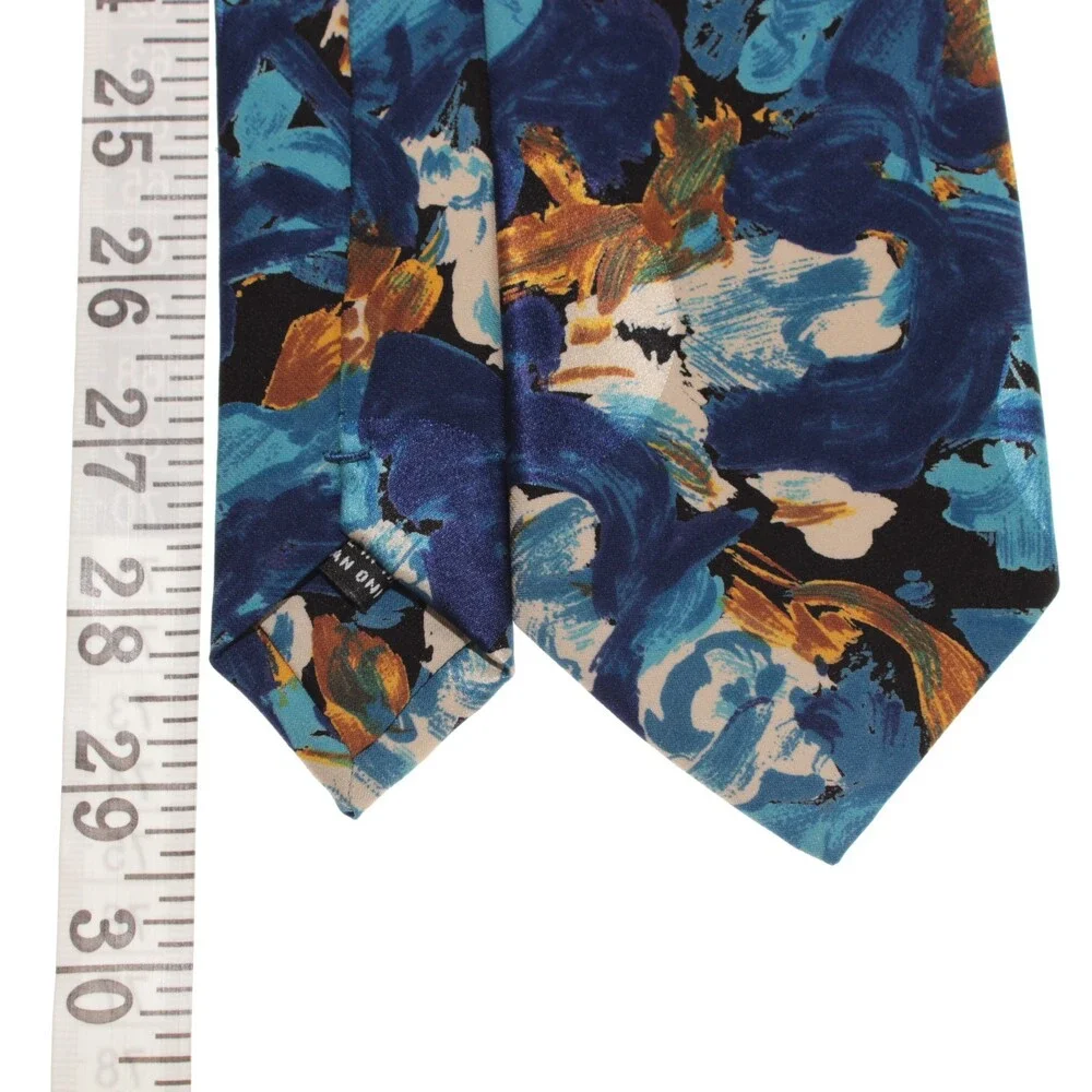Italo Ferretti NWT Neck Tie in Blue / Multicolor Abstract Print 100% Silk